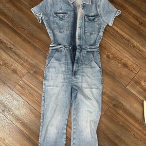 Good American Light Blue Denim Jumpsuit